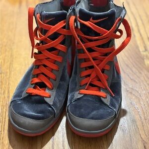 Nike velvet high tops- sz 8